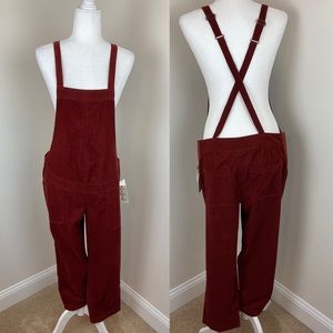 Mimi Maternity Corduroy Overalls NWT